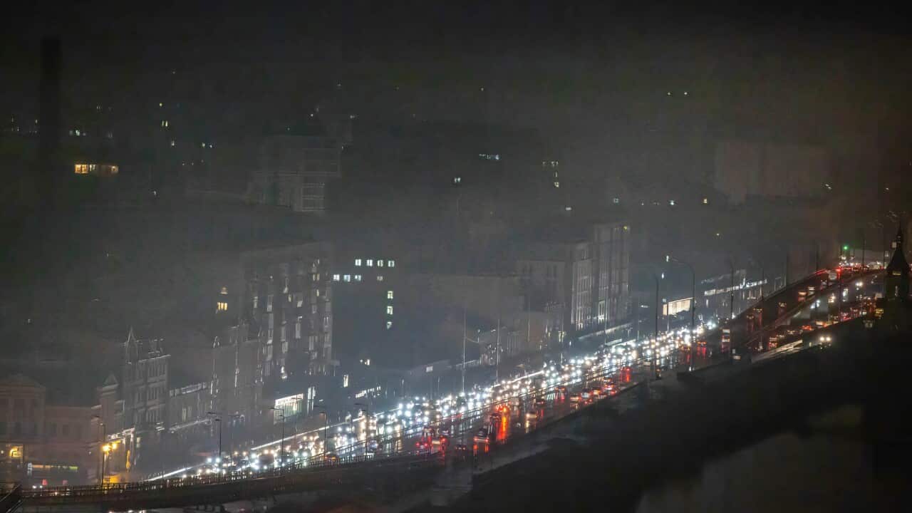 Kyiv, Ukraine without electricity - 25 Oct 2022