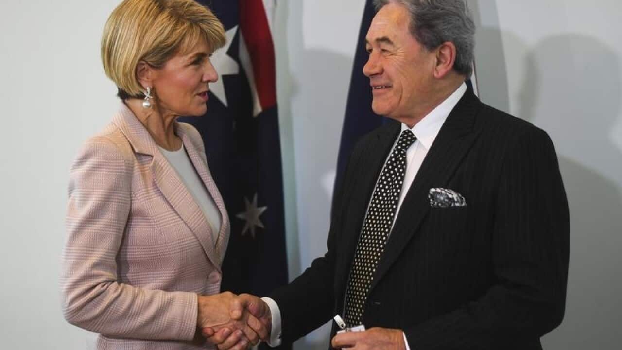 Julie Bishop, deputy NZ PM Winston Peters
