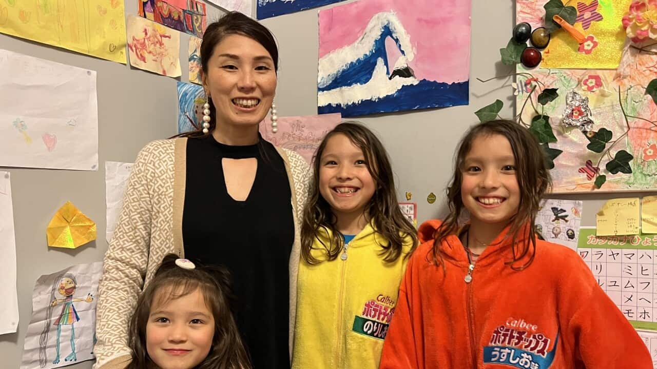 Minak, twins Vivian and Sunny and Jasmine