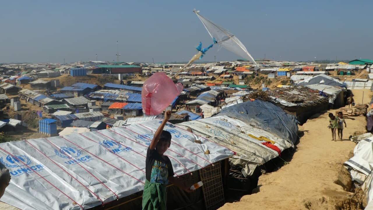 Un campo profughi Rohingya in Bangladesh