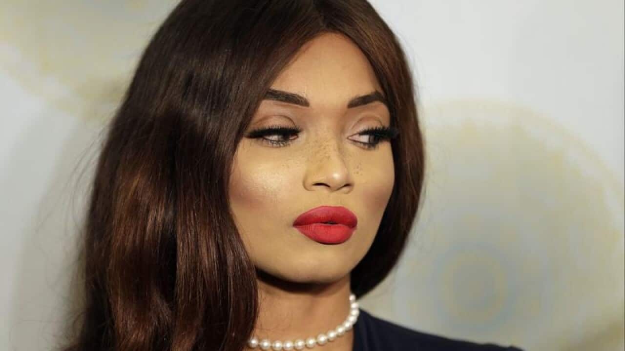 Kadian Noble speaks at a press conference in New York