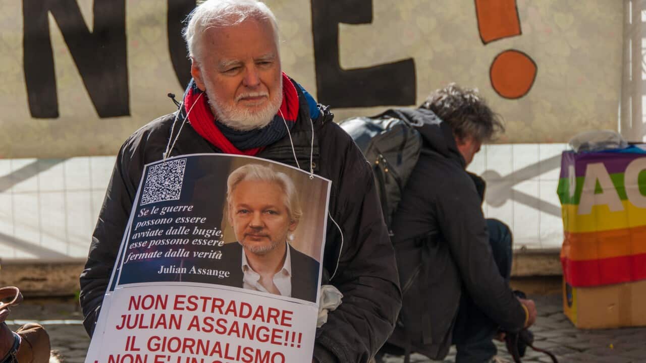 Activists demand the release of Julian Assange