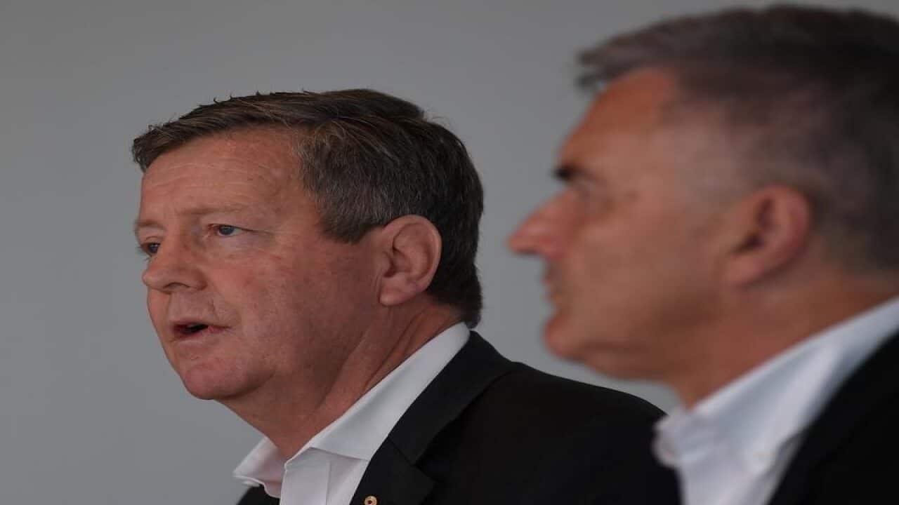 AOC chief Matt Carroll and Chef de Mission for Tokyo Ian Chesterman