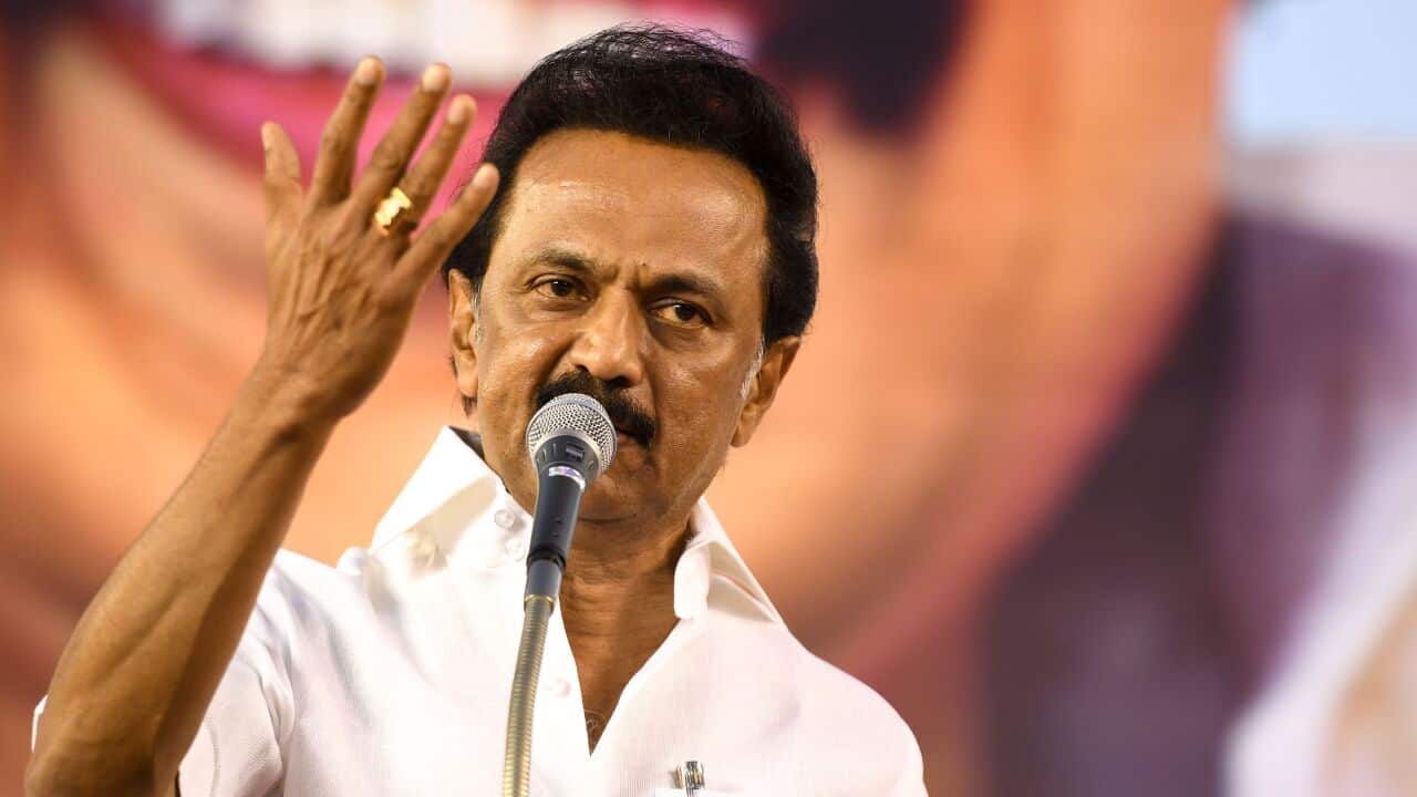 Indian Dravida Munnetra Kazhagam (DMK) party president M. K. Stalin