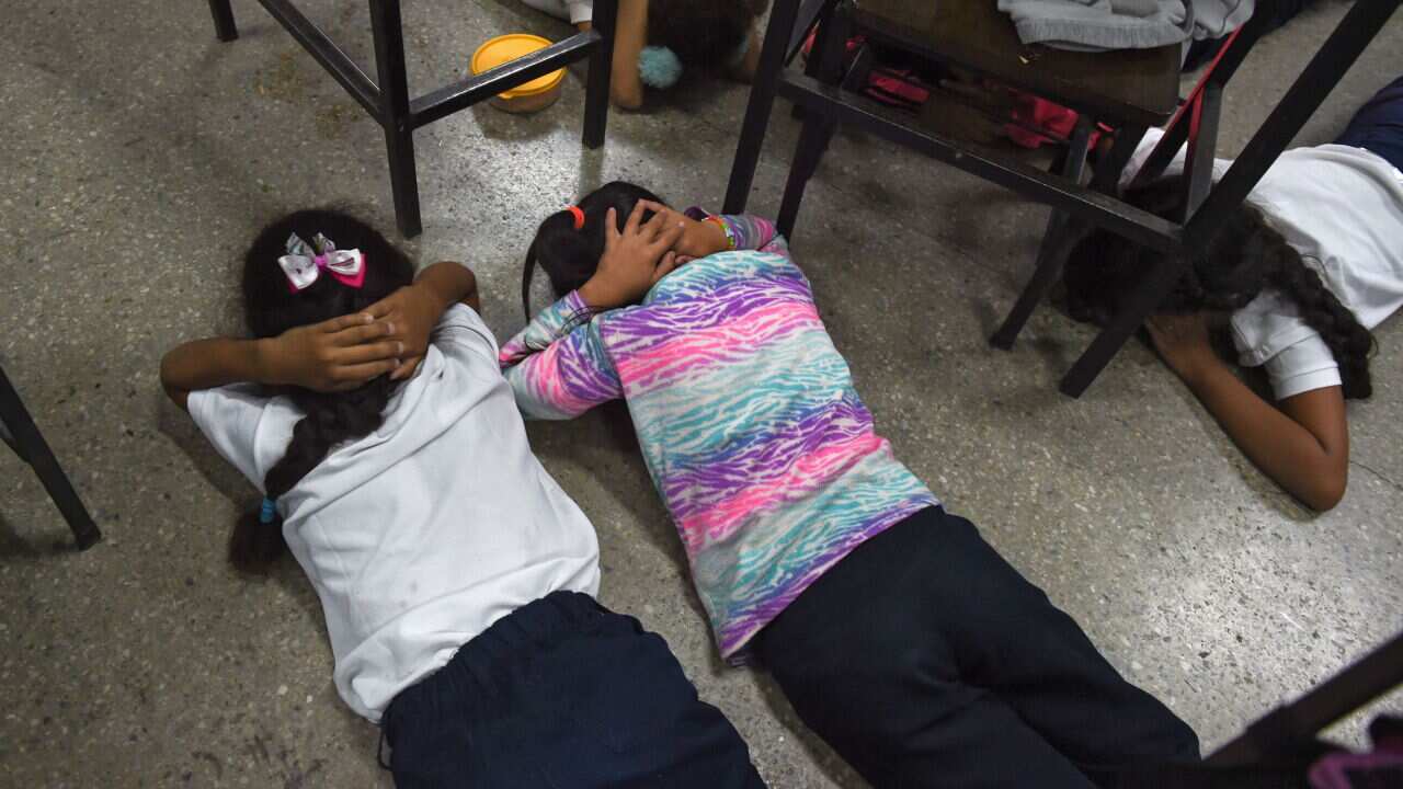 This school in Venezuela is teaching students how to hide from bullets This school in Venezuela is teaching students how to hide from bullets