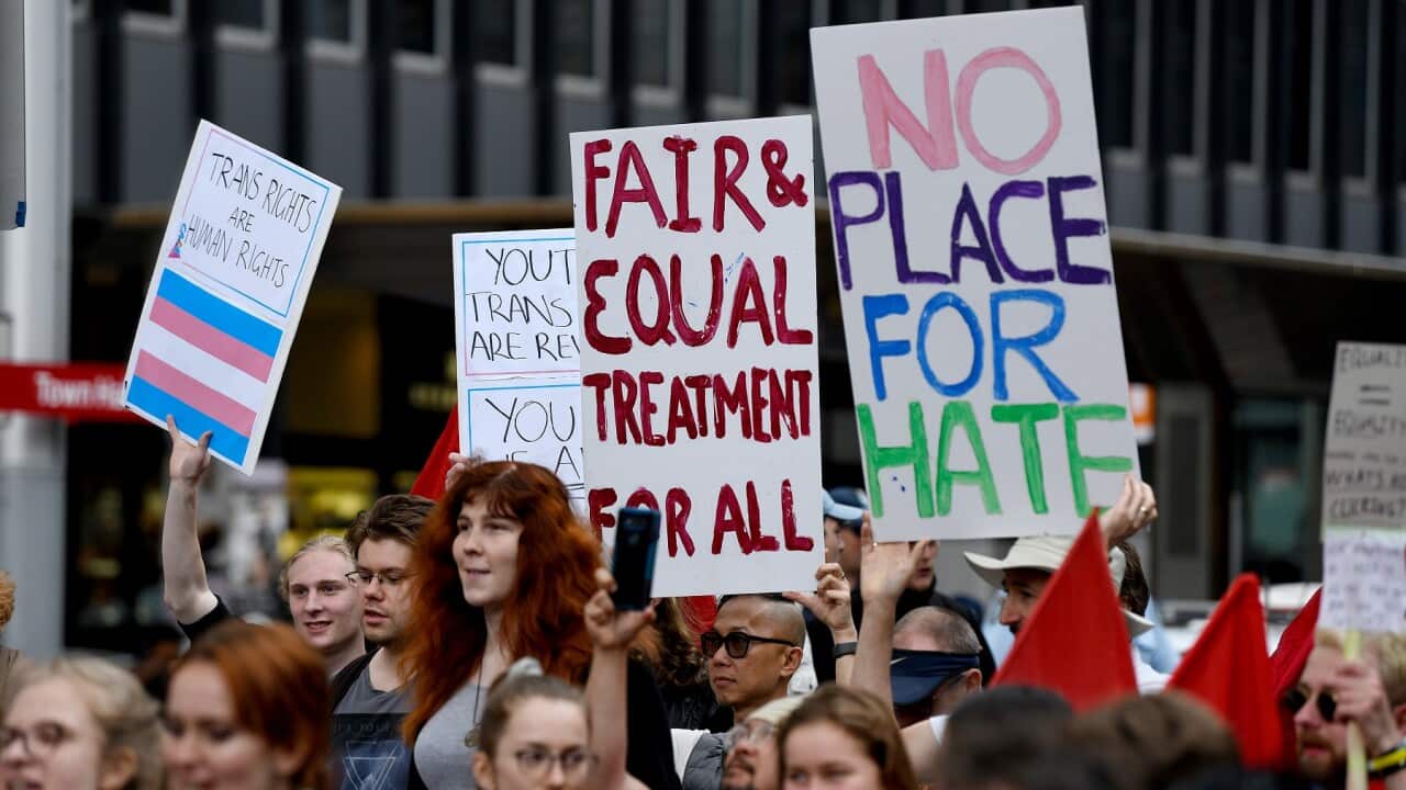 A human rights protest in Sydney in 2019