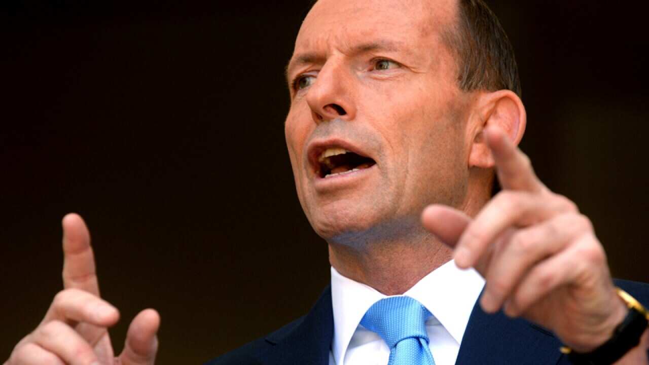 Prime Minister Tony Abbott at a press conference