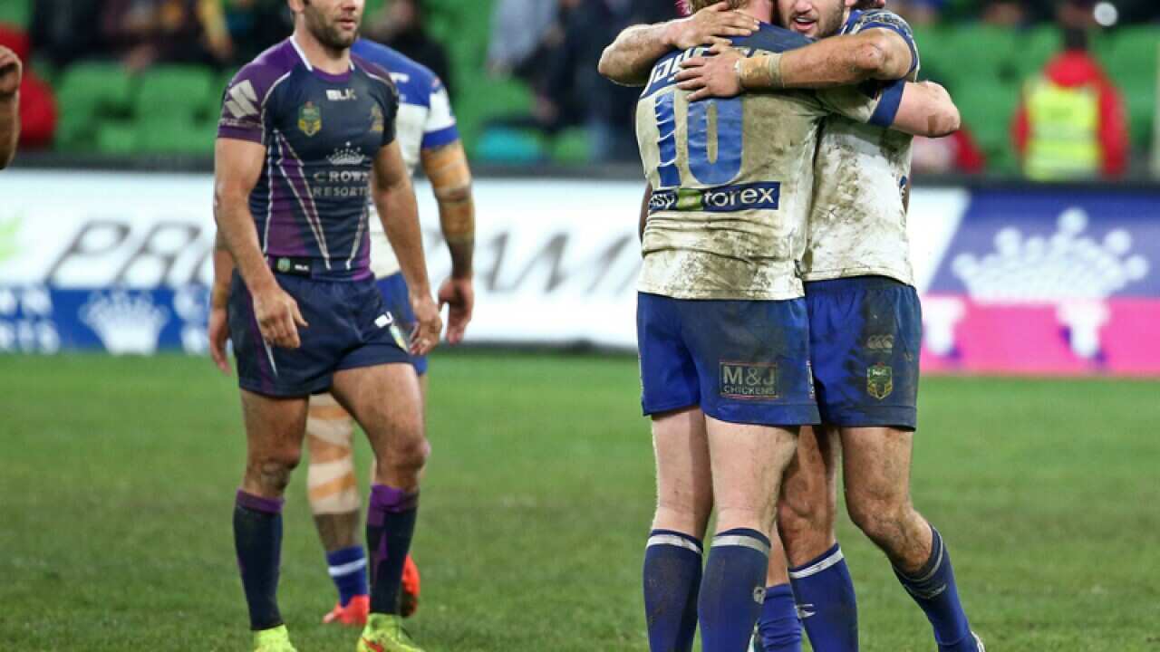 Canterbury Bankstown Bulldogs celebrate