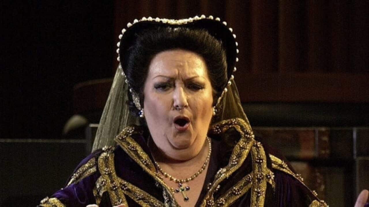 Spanish soprano Monserrat Caballe.