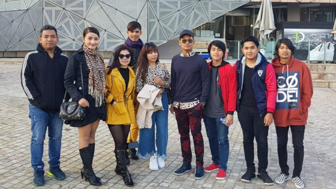 Cambodia pop singer Preap Sovath and his band in Australia