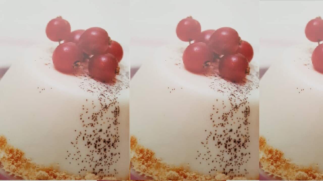 Soya milk and cream pudding