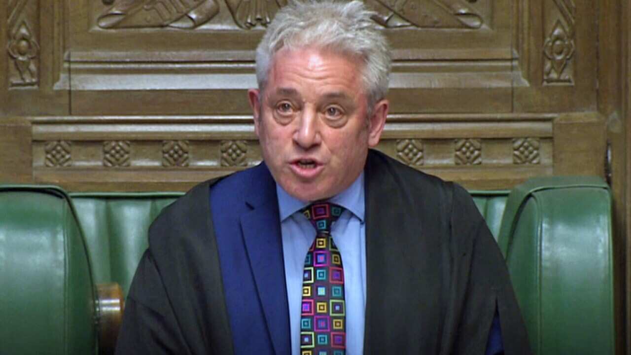 John Bercow addresses the house during a recent Brexit debate.