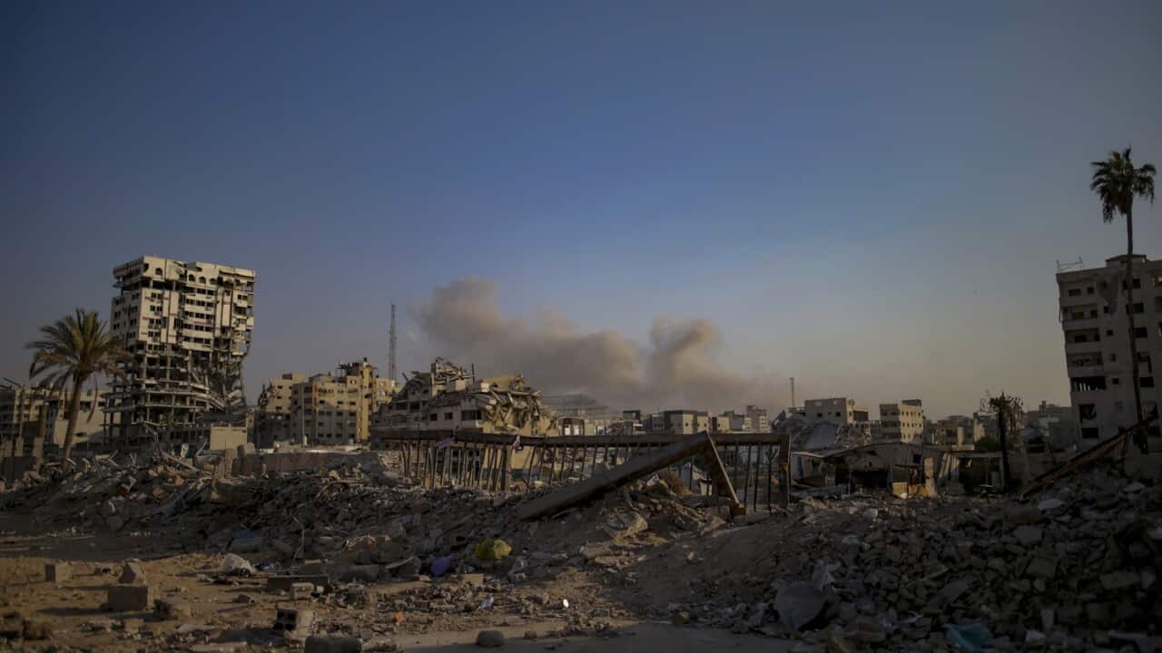 Rubble in Gaza