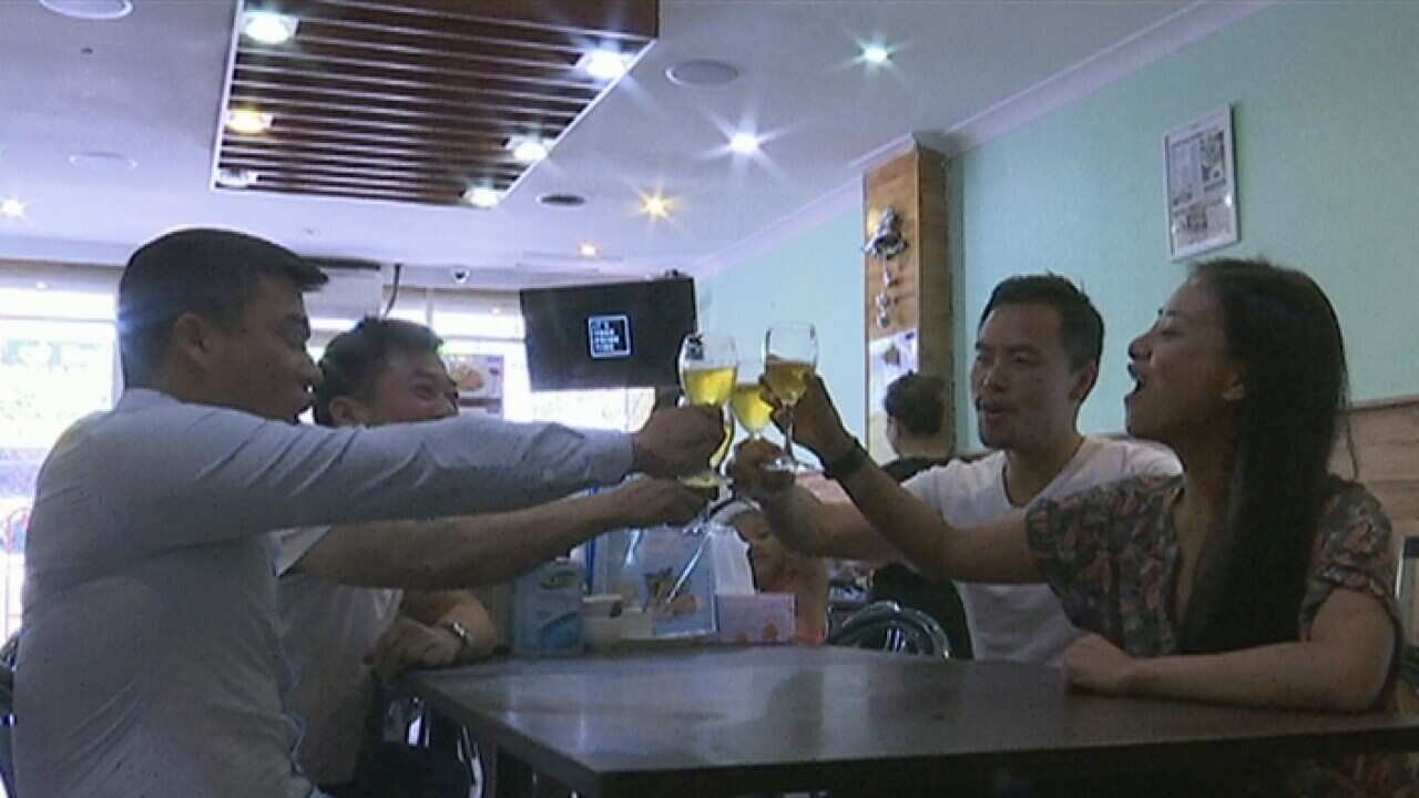 Members of the Vietnamese community gather in a Cabramatta restaurant