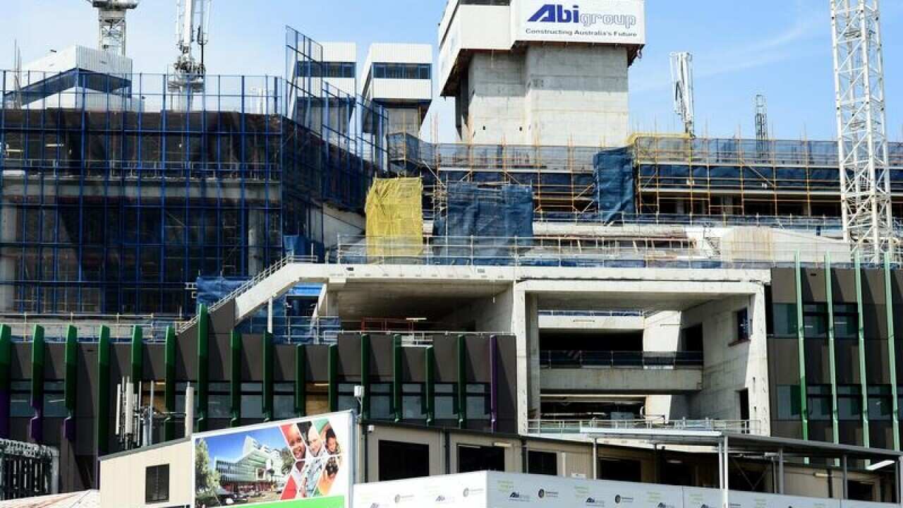 big building under construction