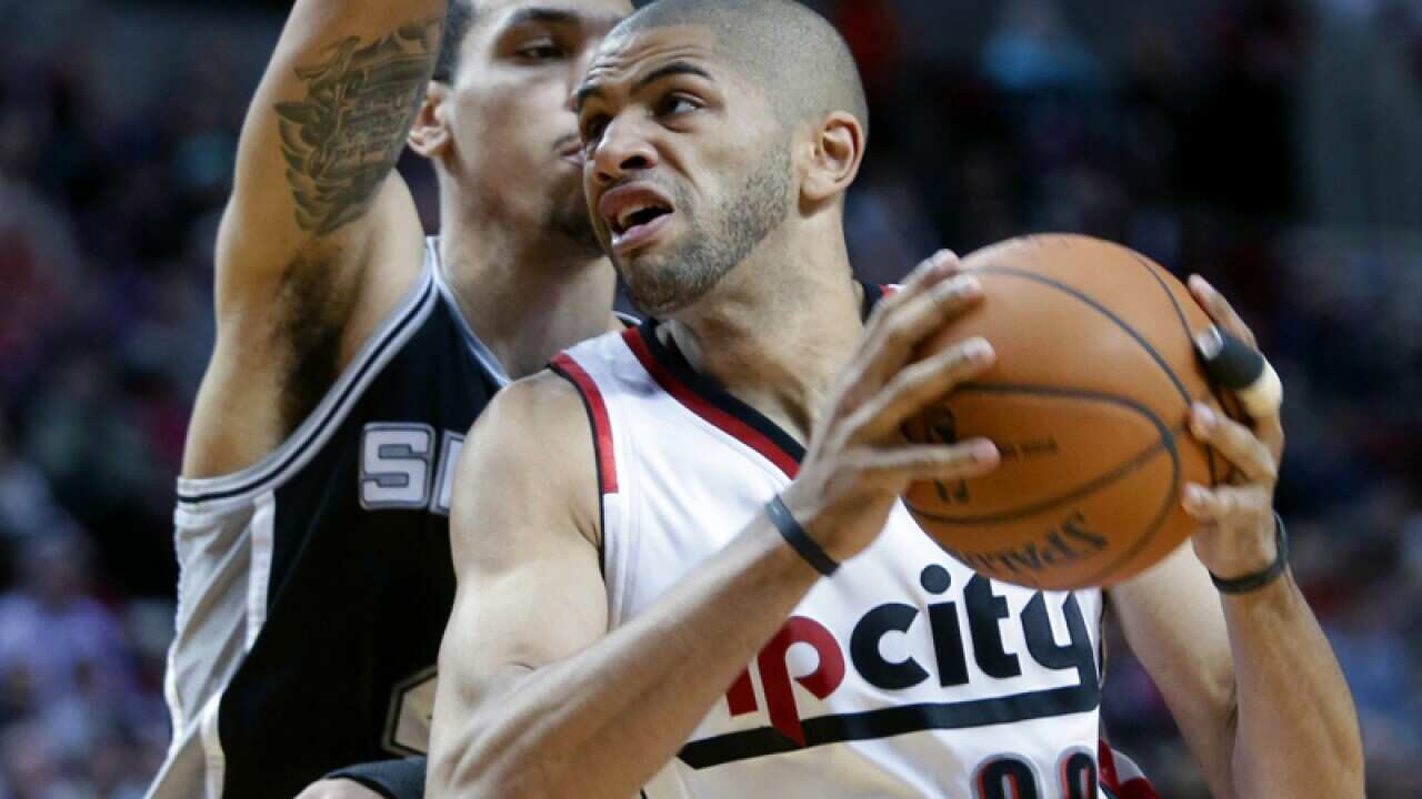 Portland Trail Blazers Nicolas Batum and San Antonio Spurs Danny Green