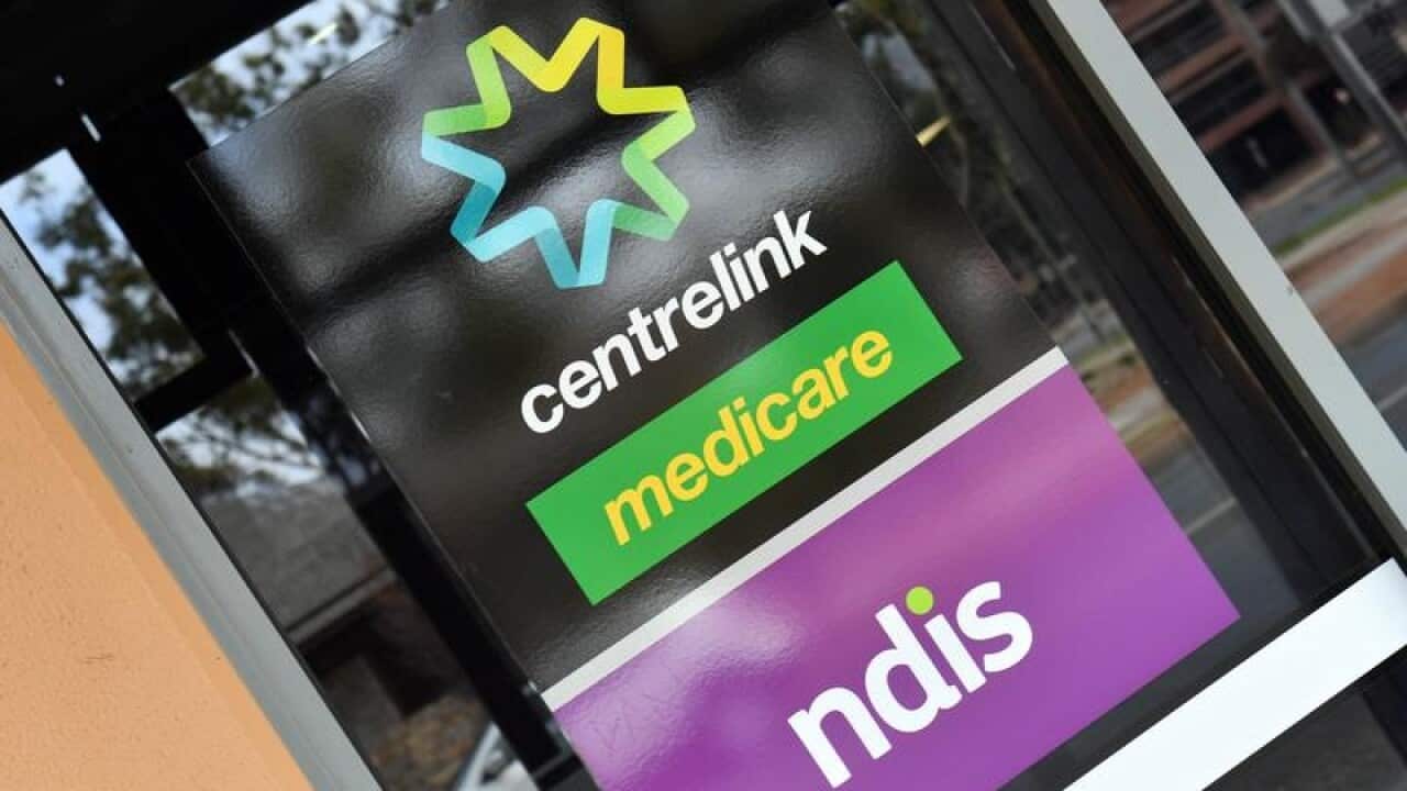 Centrelink signage.