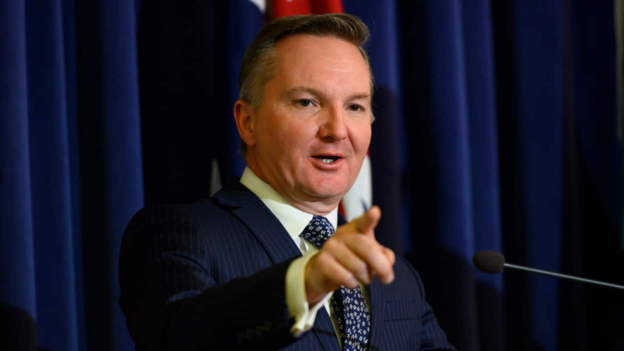 Shadow treasurer Chris Bowen announces the Labor budget costings during a press conference at Parliament House in Canberra, Friday, May 10, 2019. (AAP Image/Rohan Thomson) NO ARCHIVING