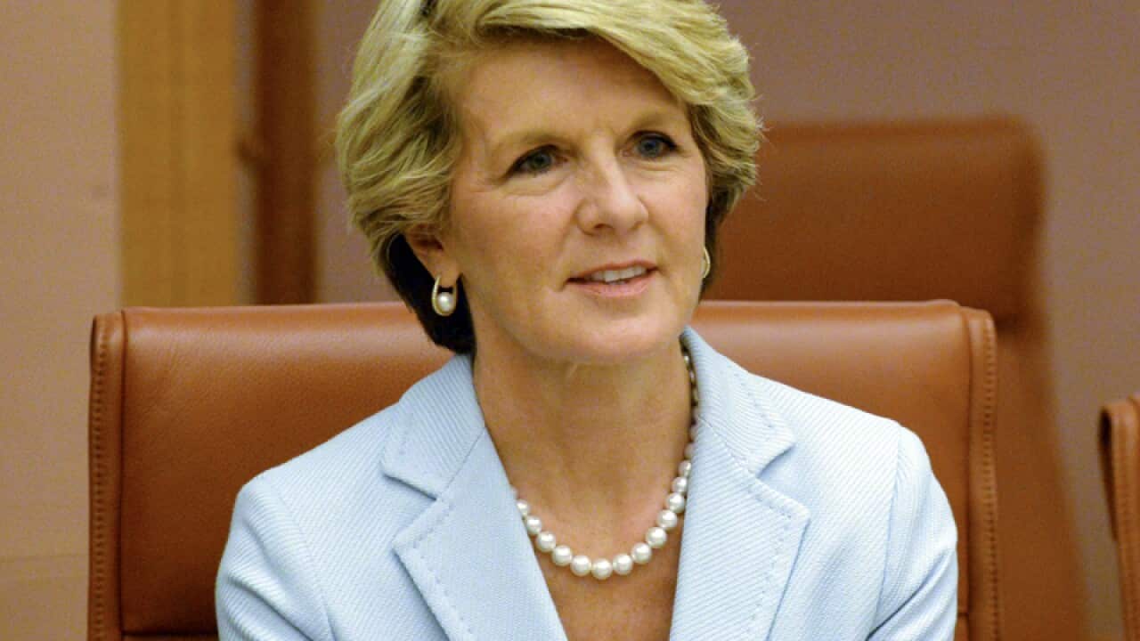 Foreign Minister Julie Bishop in Canberra
