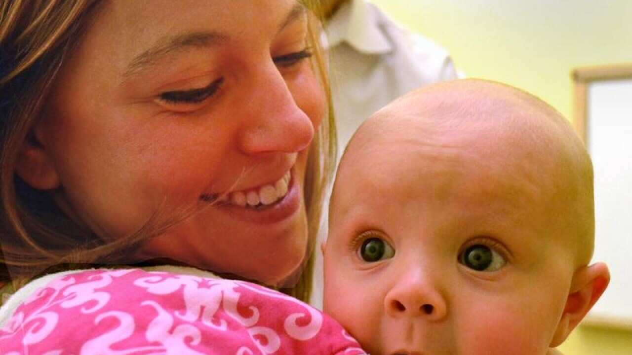 A mother and her child at the doctors
