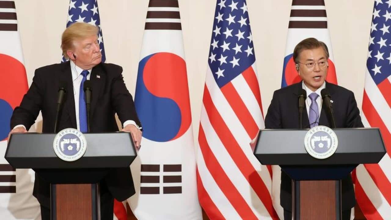 Donald Trump and Moon Jae-in