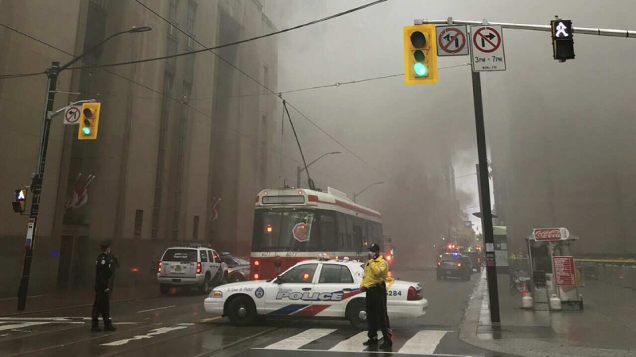 Police block off part of Toronto's financial district