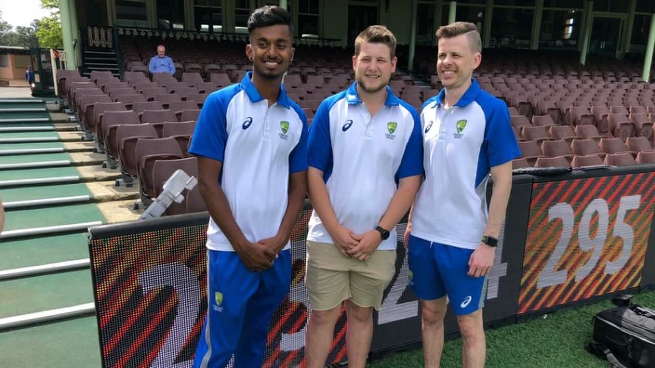 (L-R) Austin Phillip, Kurt Williams and Andrew Park will head to the Deaf Cricket World Cup next month