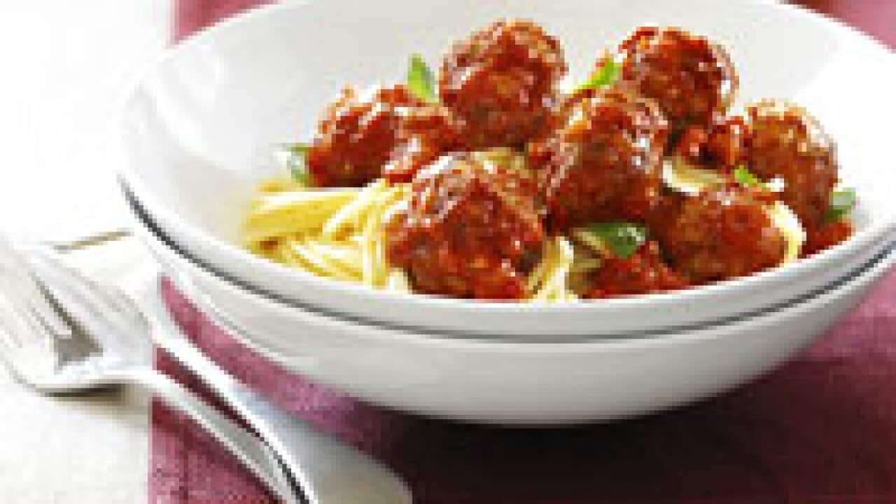Spaghetti with meatballs