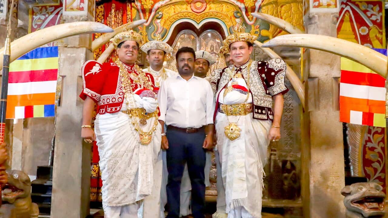 Anura Kumara Dissanayake visits the Temple of the Sacred Tooth Relic in Kandy