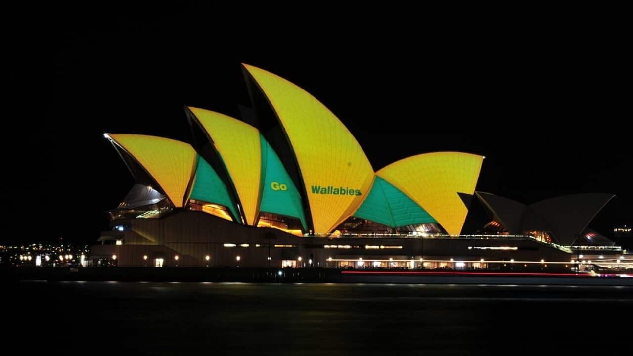 The Sydney Opera House was used to celebrate the Australian Wallabies making the Rugby World Cup final against New Zealand in 2015.