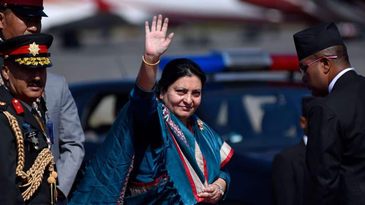 Nepal's President Bidya Devi Bhandari.