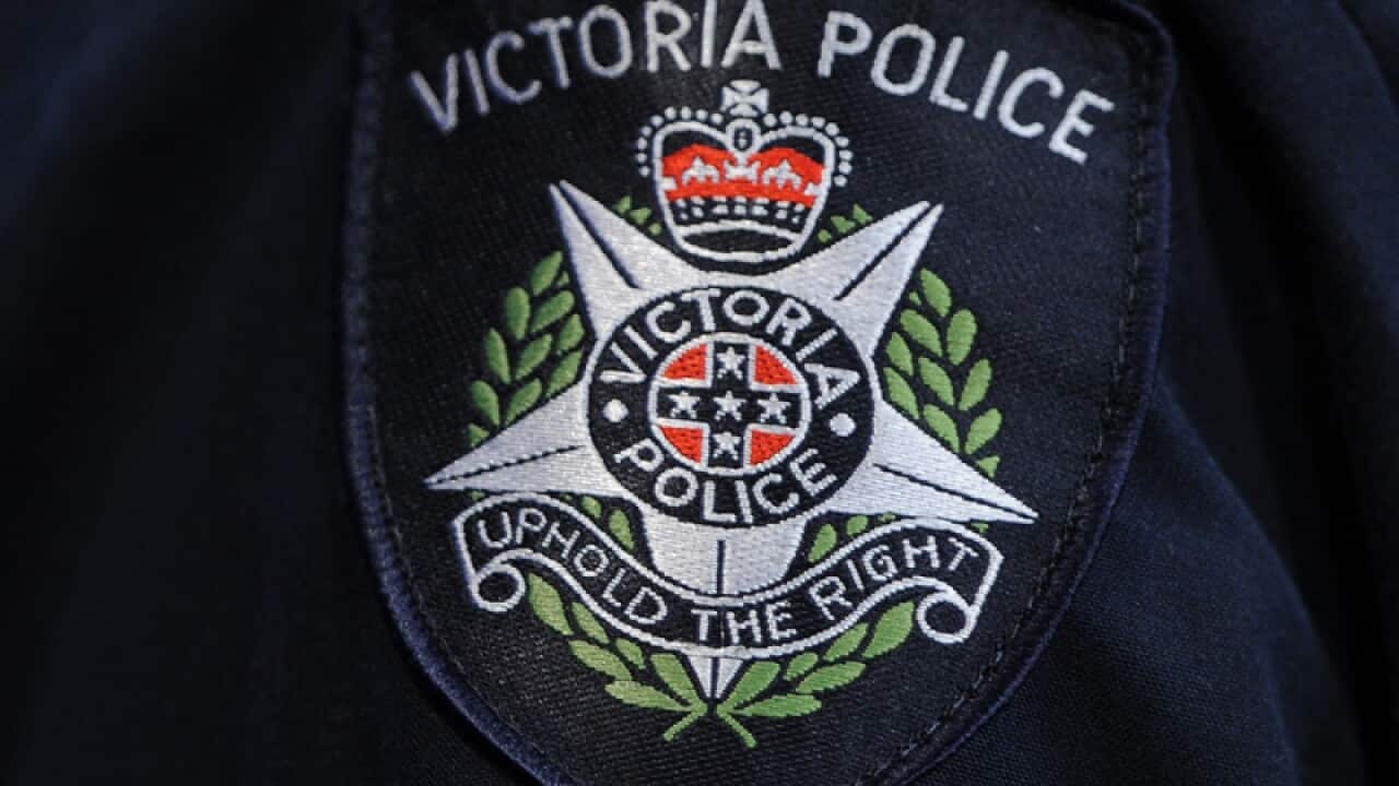 A Victoria police badge