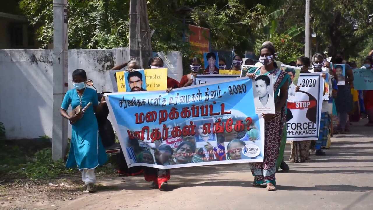 Protest in Sri Lanka on Human Rights Day