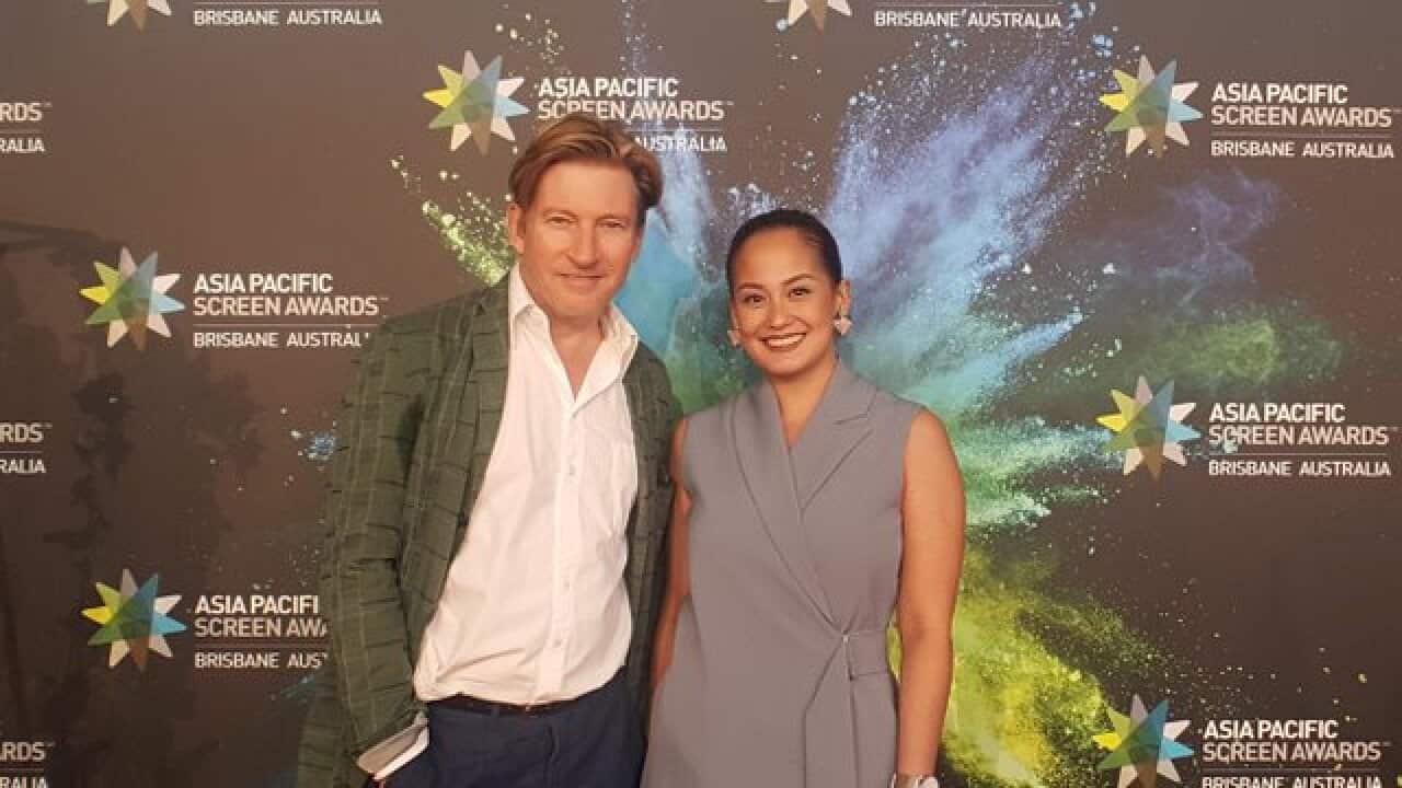 Max Eigenmann and David Wenham at the APSA awards