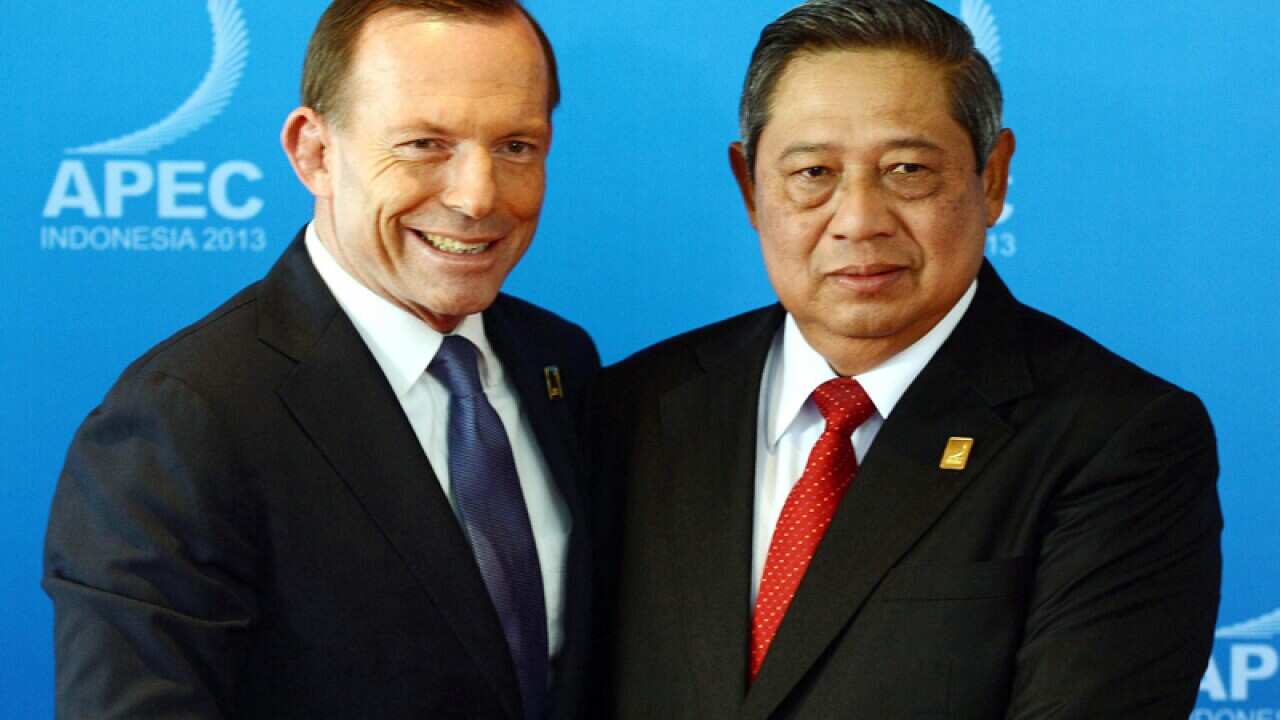 Tony Abbott and Indonesian President Susilo Bambang Yudhoyono
