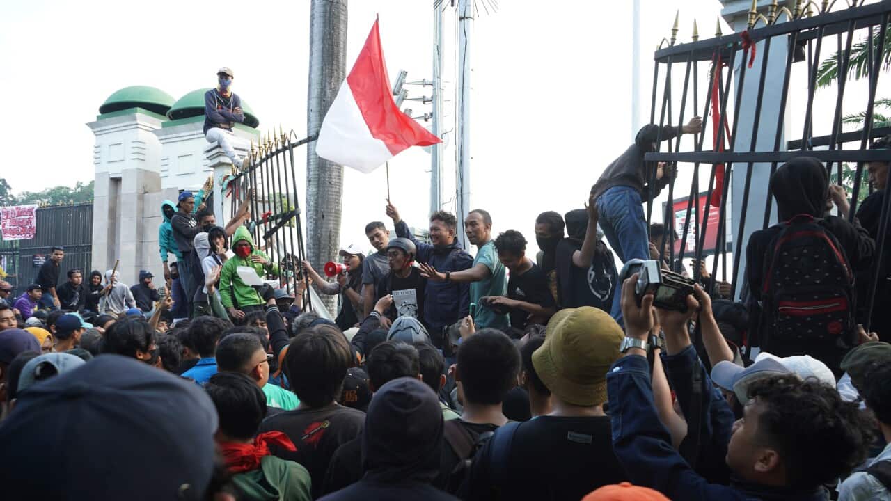 Protest against controversial election laws in Indonesia