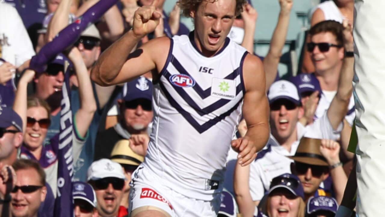 Chris Mayne of the Fremantle Dockers.
