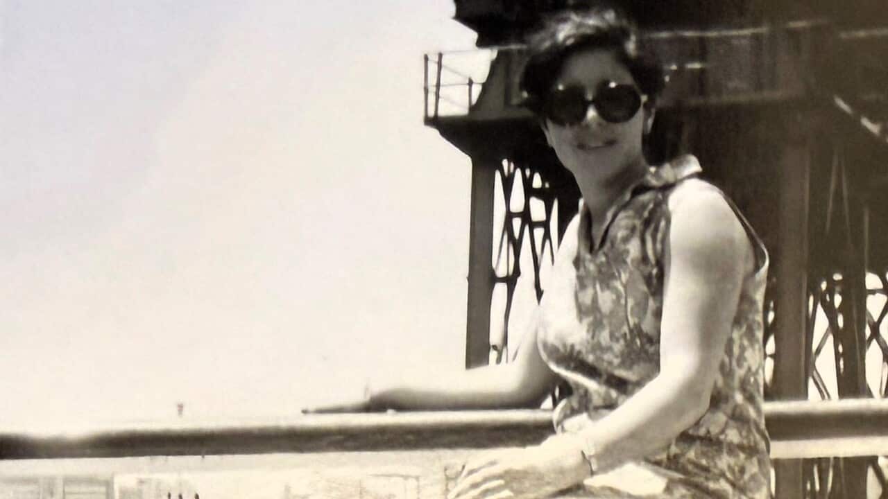 Alessandra Gulisano in 1968 on the Galileo Galilei bound for Sydney.