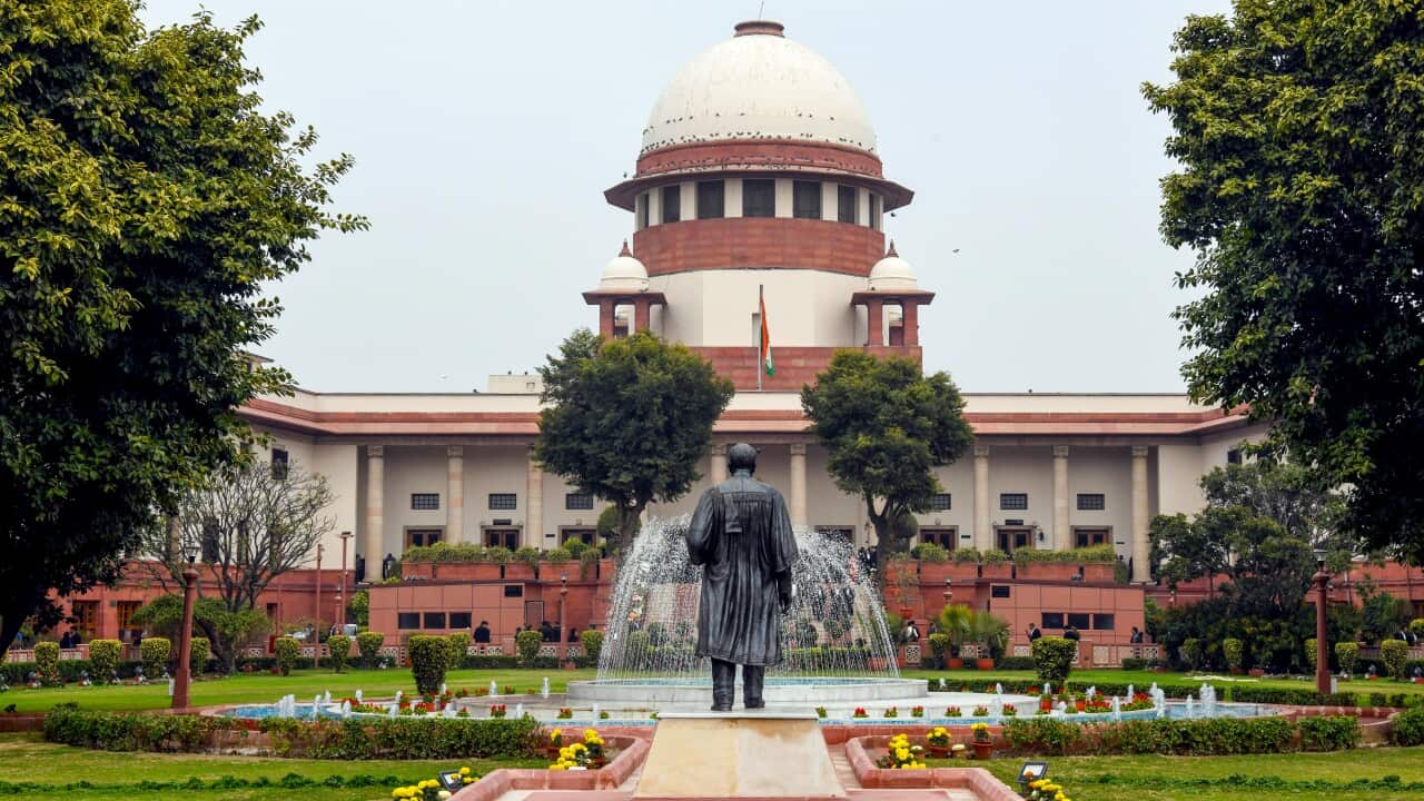 India: A view of the Supreme Court of India (SCI) building