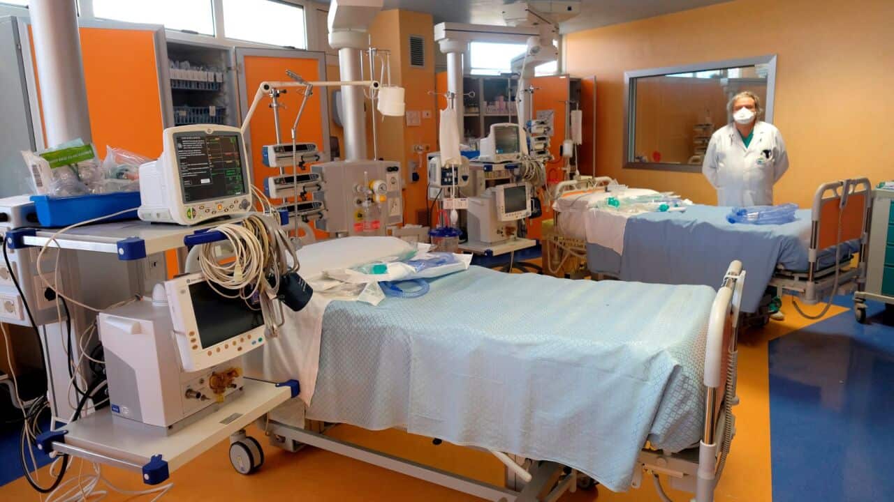 ICU positions at a private clinic for coronavirus patients near Rome