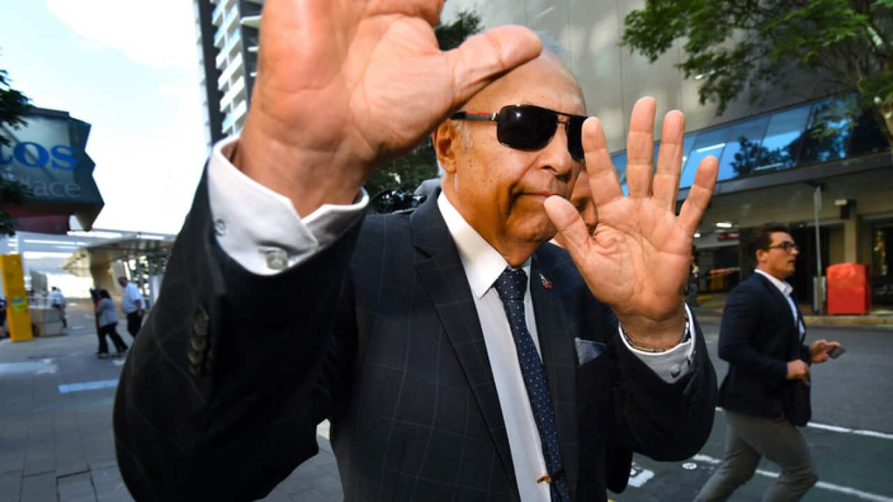 Arthur Miller, the owner of aged care provider People Care, which owns the Earle Haven nursing home, leaving the Aged Care Royal Commission.