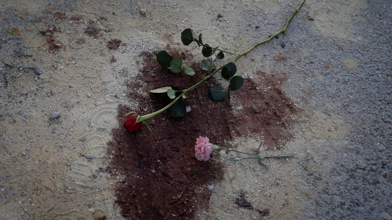 Flowers in front of the National Bardo Museum