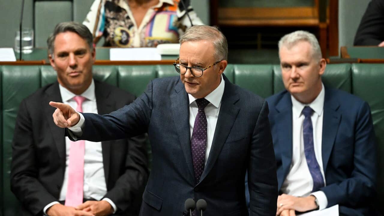 PM Anthony Albanese speaks during Question Time at Parliament