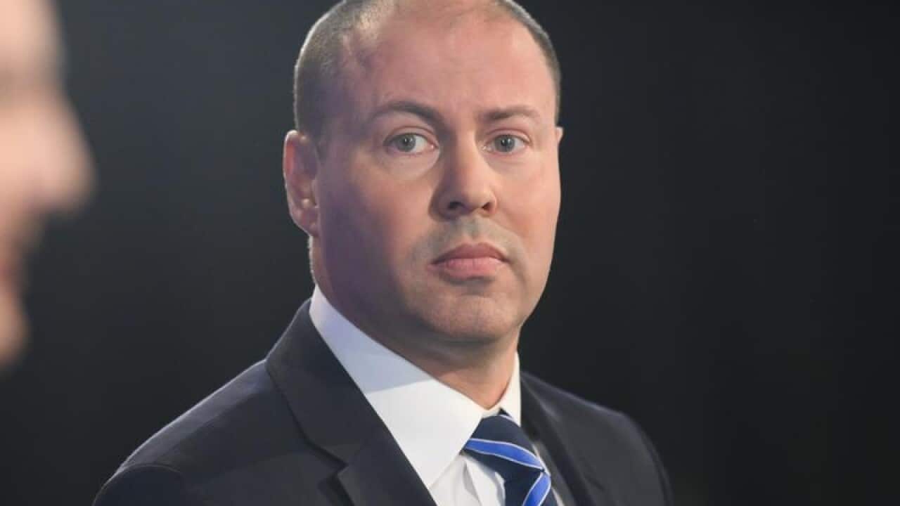 Treasurer Josh Frydenberg during the treasurers debate.