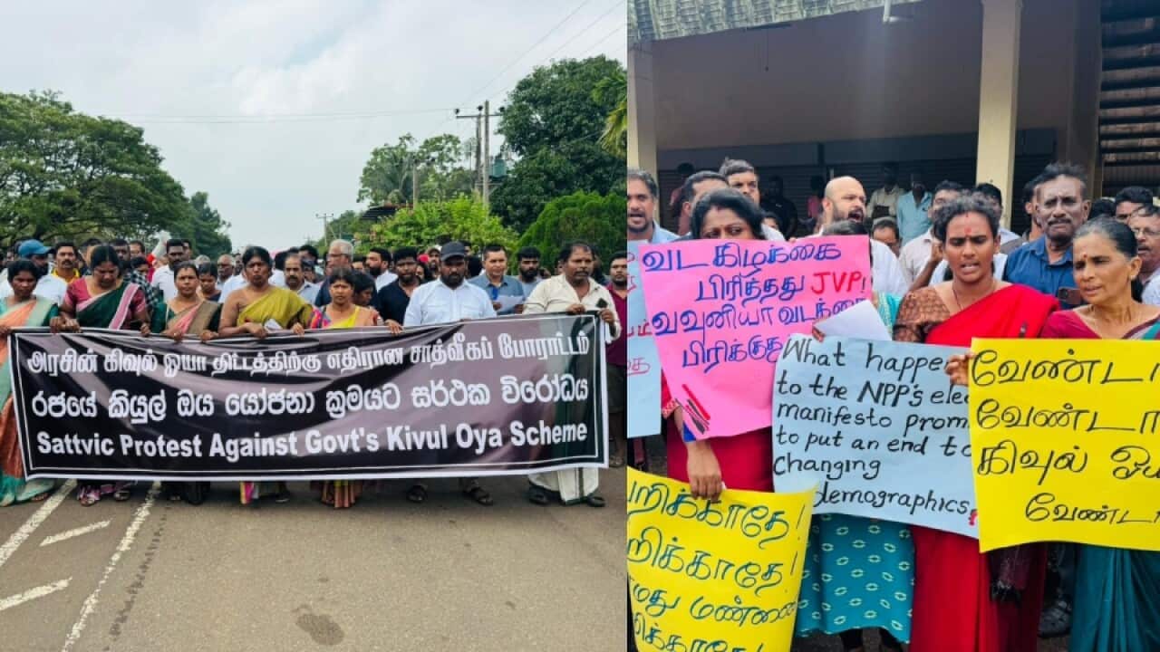 Protest against Kivul Oya Project in Vavuniya
