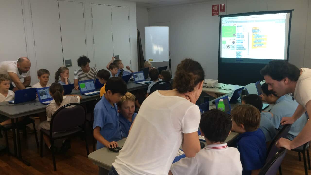 The coding class at work