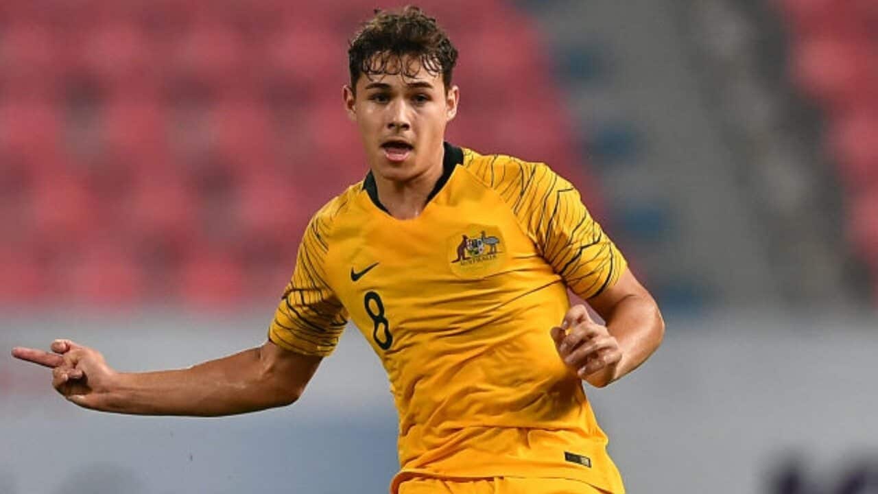 Zach Duncan in action for the Olyroos