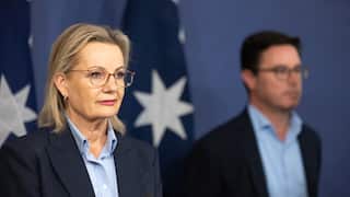 Opposition leader Sussan Ley with Nationals leader David Littleproud