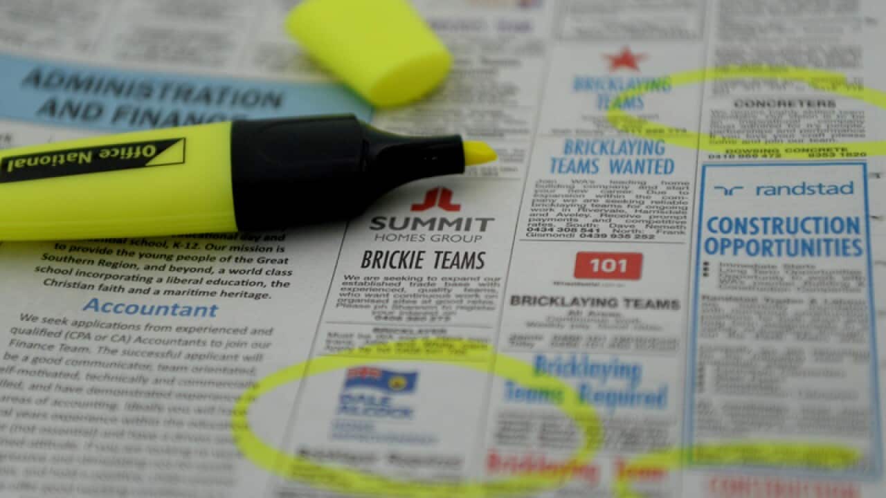 Employment advertising in a newspaper