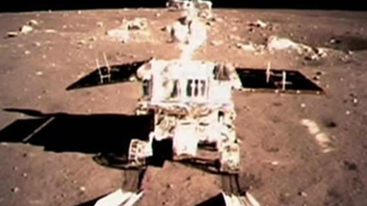 China's Jade Rabbit lunar rover touches the lunar service